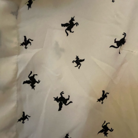 Flying Unicorn Button Down Blouse - One O Eight - Size M - Picture 6 of 7